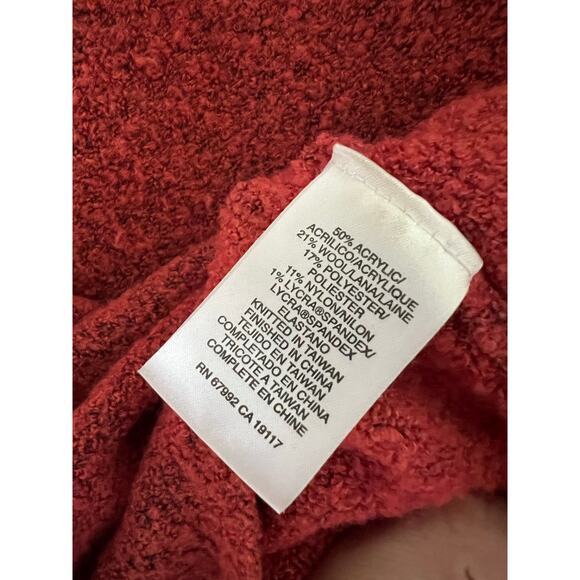 Sigrid Olsen Wool Blend Stretchy Knit Turtleneck Terracotta Size Small JL - Picture 5 of 6